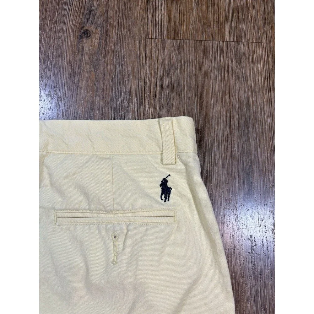 Polo Ralph Lauren Mens Chino Pants 33x32 (fits 32x31) Yellow Straight Fit Cotton